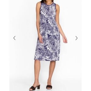 NWT Johnny Was Carioca Easy Fit Tank Dress Size XL $198 Butterfly Pattern Purple